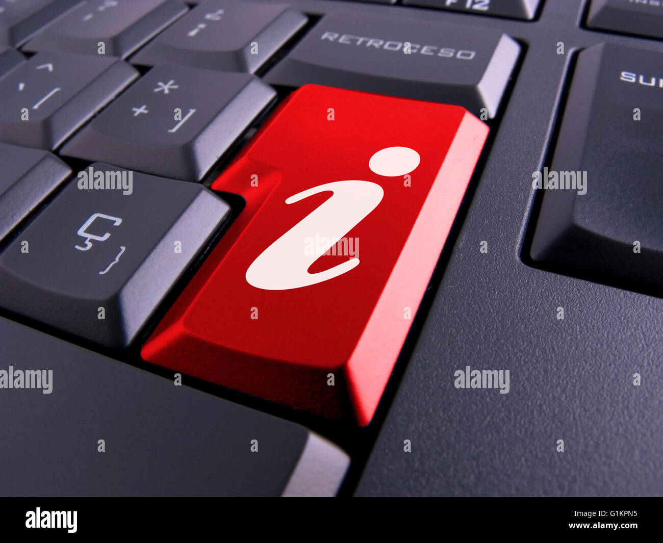 Photo d'un clavier avec des symboles de nice. Banque D'Images