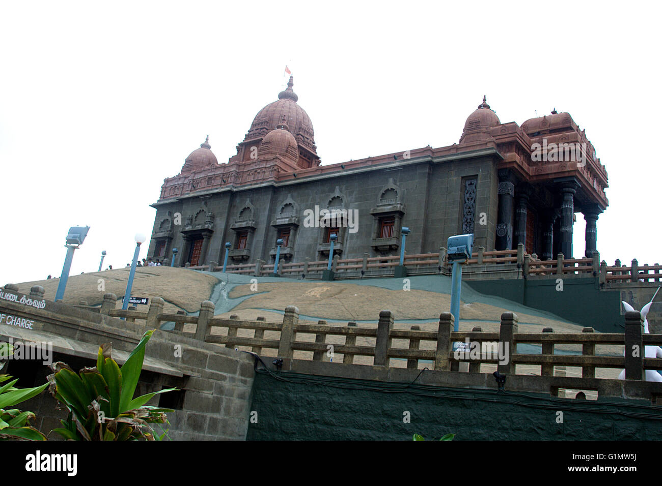 Vivekanand Memorial Rock à Kanyakumari au Tamil Nadu, Inde, Asie Banque D'Images
