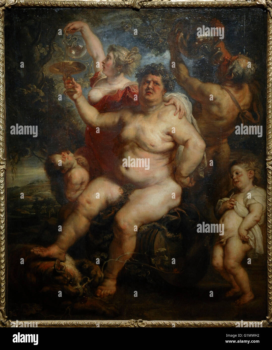Peter Paul Rubens (1577-1640). Peintre baroque flamand. Bacchus, 1638-40. Huile sur toile. Le Musée de l'Ermitage. Saint Petersburg. La Russie. Banque D'Images