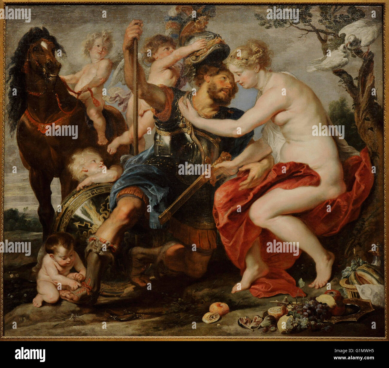 Peter Paul Rubens (1577-1640). Peintre baroque flamand. Mars et Vénus, 1615-1620. Huile sur toile. Le Musée de l'Ermitage. Saint Petersburg. La Russie. Banque D'Images