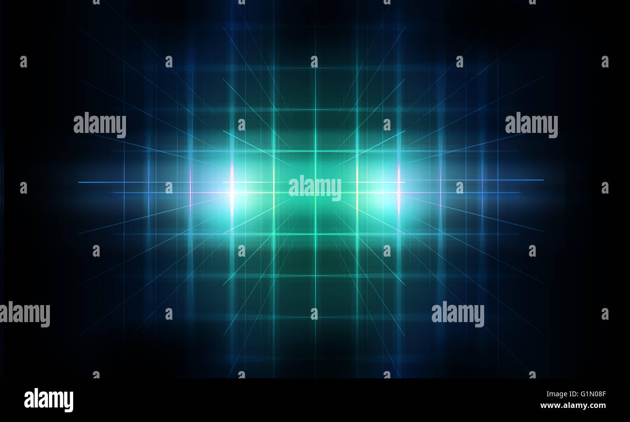 Les bougies de lignes ou de rayons sur fond sombre Banque D'Images