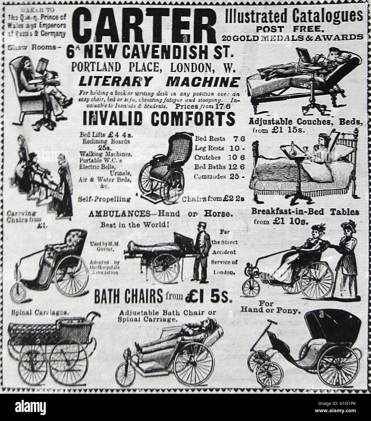 1900 publicité pour le confort NON VALIDE/ Les périphériques désactivés Banque D'Images