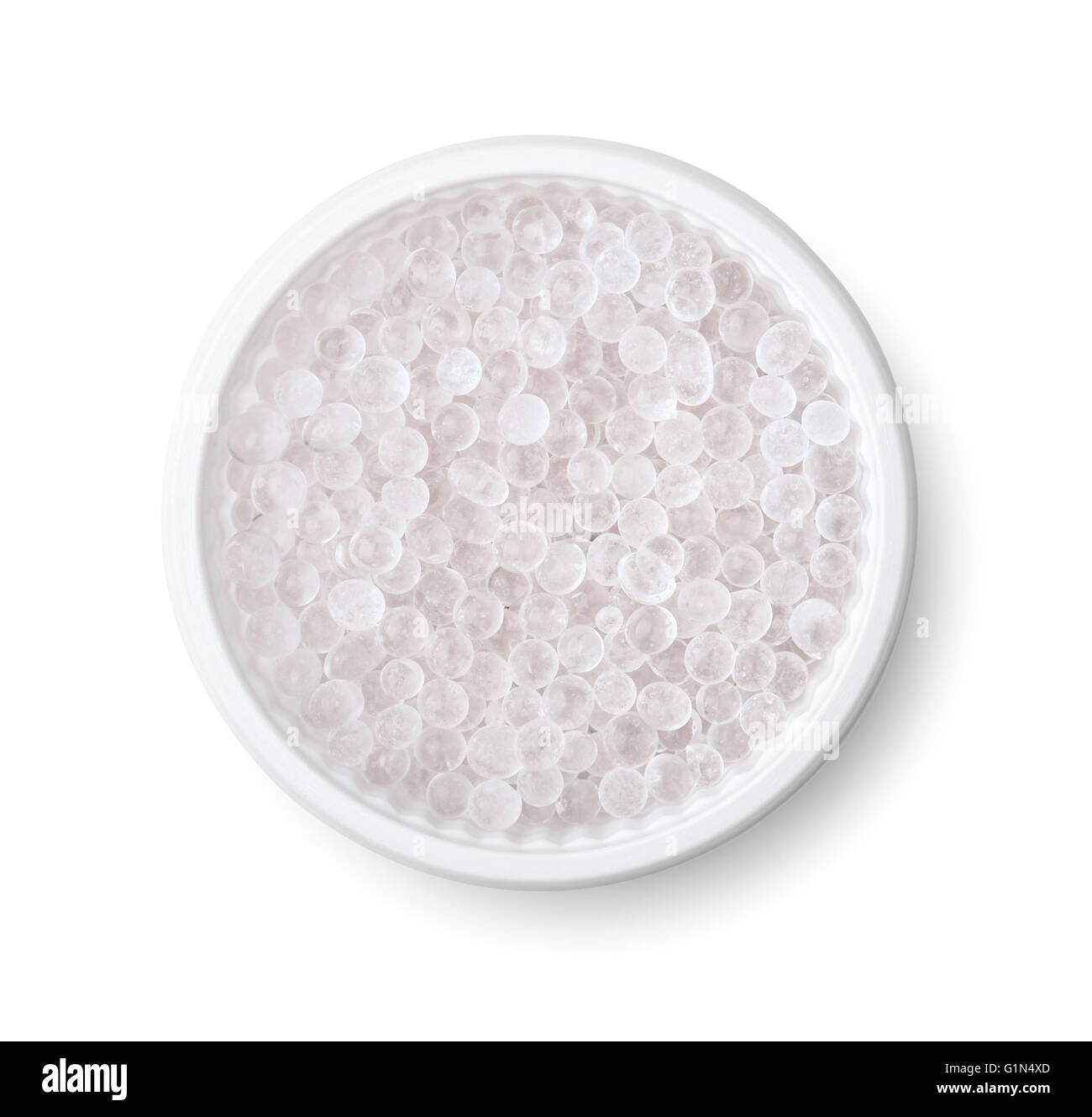 Gel de silice isolated on white Banque D'Images