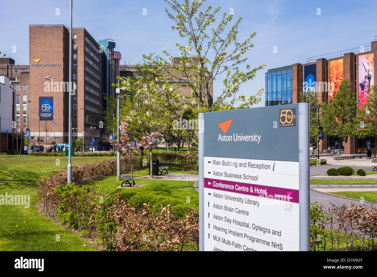 L'Université d'Aston, Birmingham, West Midlands, England, Royaume-Uni Banque D'Images