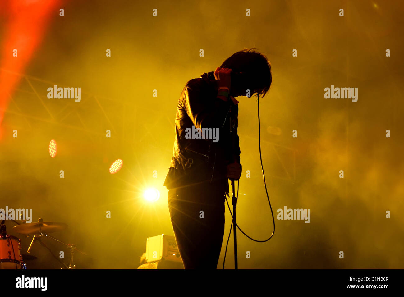 VALENCIA, Espagne - 4 AVR : les horreurs (band) effectue à MBC Fest le 4 avril 2015 à Valence, en Espagne. Banque D'Images