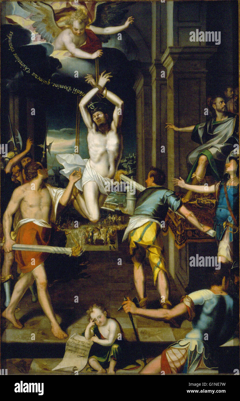 Baltasar de Echave Orio - Le Martyre de Saint Pontien - Museo Nacional de Arte de Mexico Banque D'Images
