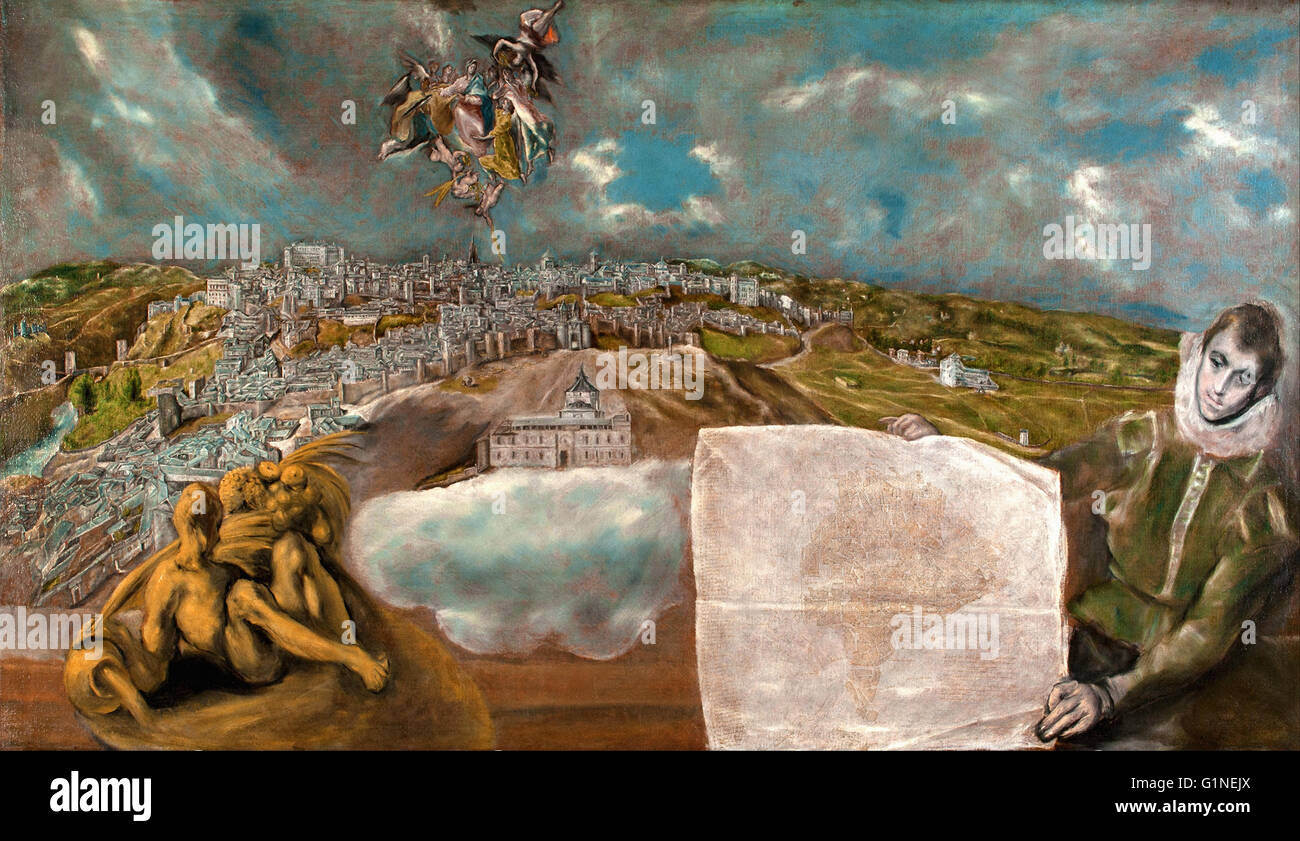 El Greco - Voir Plan et de Tolède - Museo del Greco Banque D'Images
