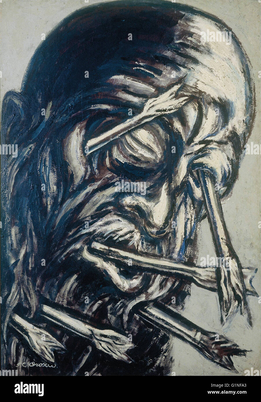 José Clemente Orozco - Siège percé de flèches, de la série Los teules - Museo Nacional de Arte de Mexico Banque D'Images