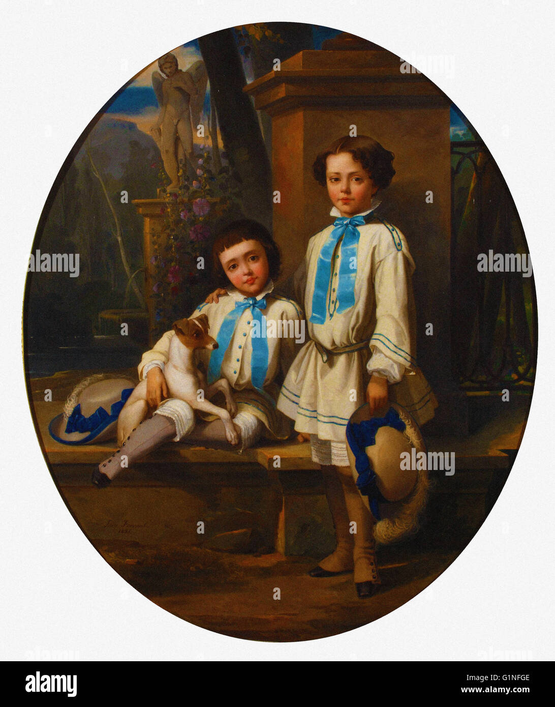 Luis Ferrant - Alejandro et Luis Ferrant y Fischermans, les neveux du peintre - Museo del Romanticismo, Madrid Banque D'Images