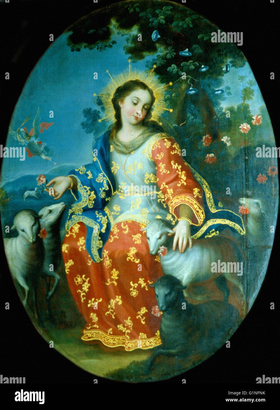 Miguel Cabrera - La Divine Bergère - Museo Nacional de Arte de Mexico Banque D'Images