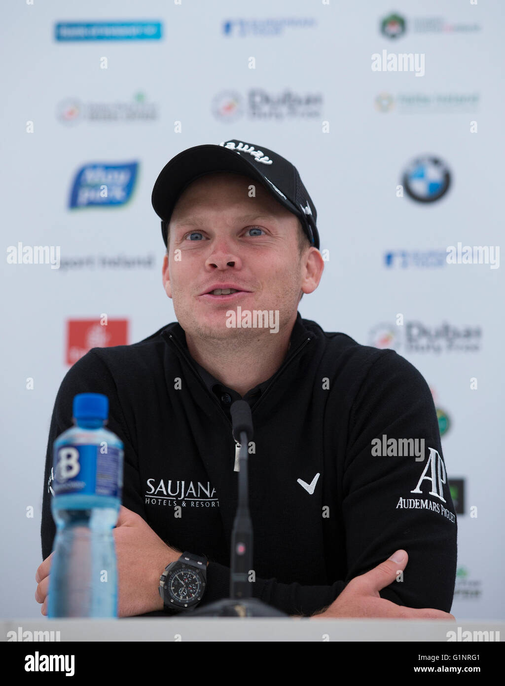 Straffan, Co Kildare, Irlande. 17 mai, 2016. Le K Club, Straffan, France. Dubai Duty Free Irish Open Golf Championship la pratique. Danny Willett 2016 Masters Champion lors de l'interview à la presse mardi. Credit : Action Plus Sport Images/Alamy Live News Banque D'Images