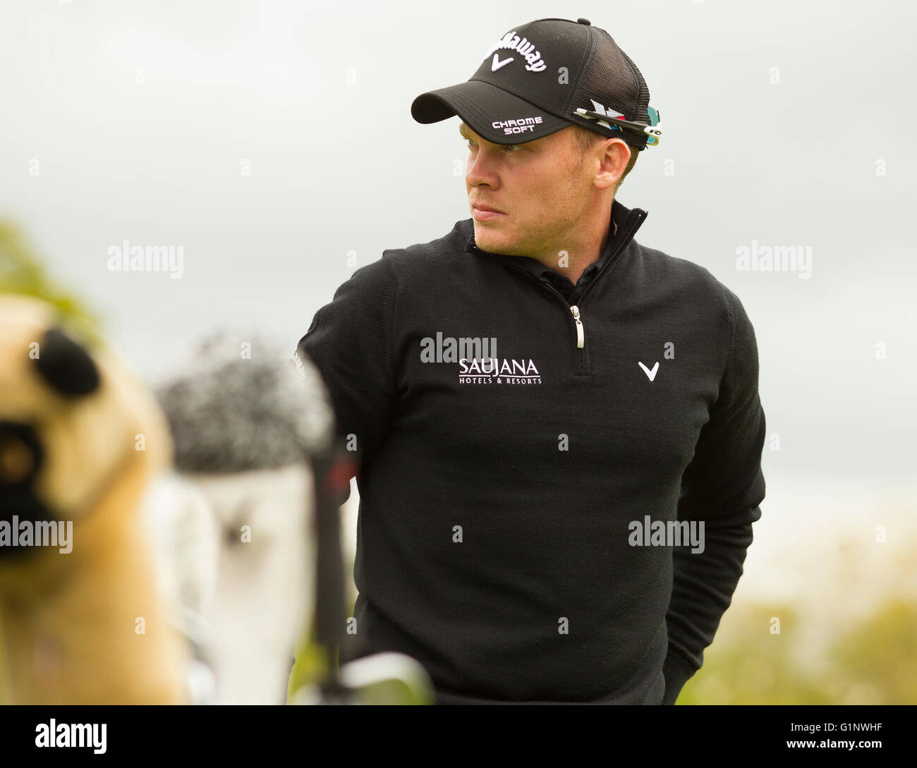 17.05.2016. Le K Club, Straffan, France. Dubai Duty Free Irish Open Golf Championship la pratique. Danny Willett sur la gamme de conduite. Banque D'Images