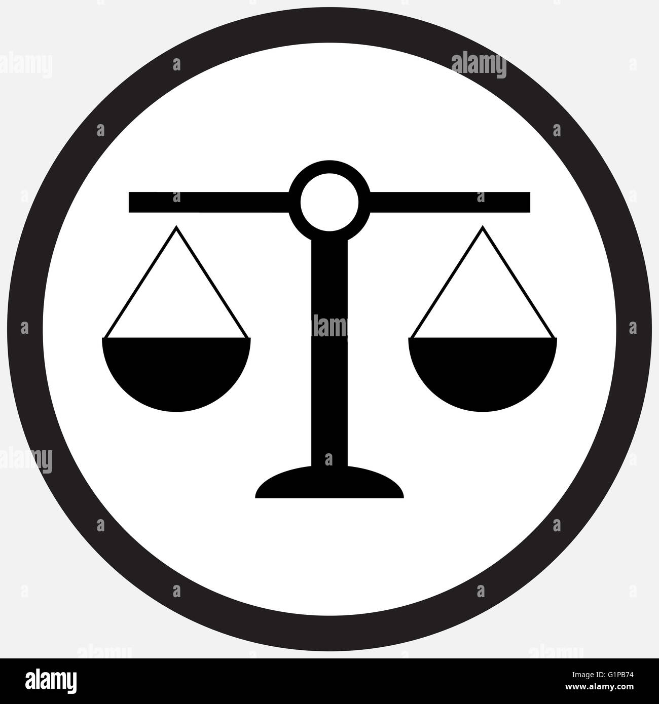 D'icon noir blanc. Échelle de poids et de Balance, balance de la ...