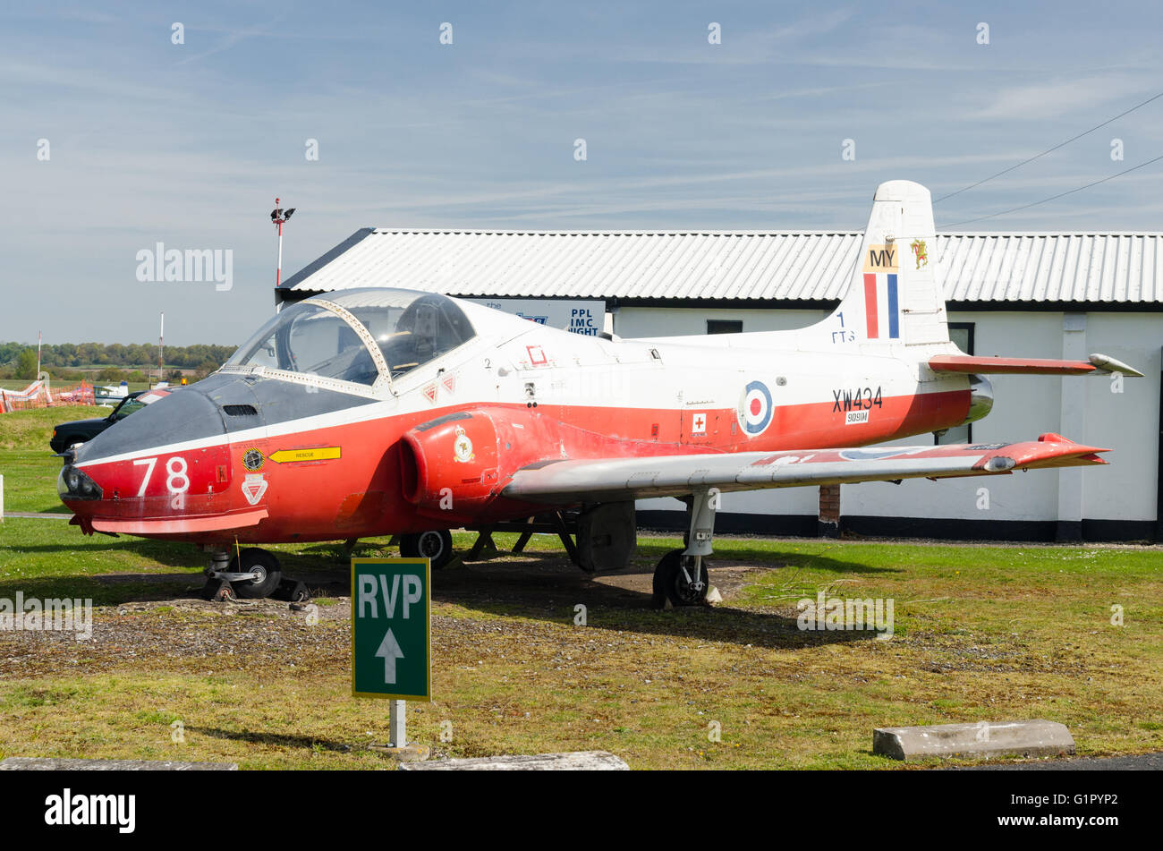 Jet Provost T5A sur l'affichage à l'aéroport près de Wolverhampton Halfpenny Green Stourbridge, South Staffordshire Banque D'Images
