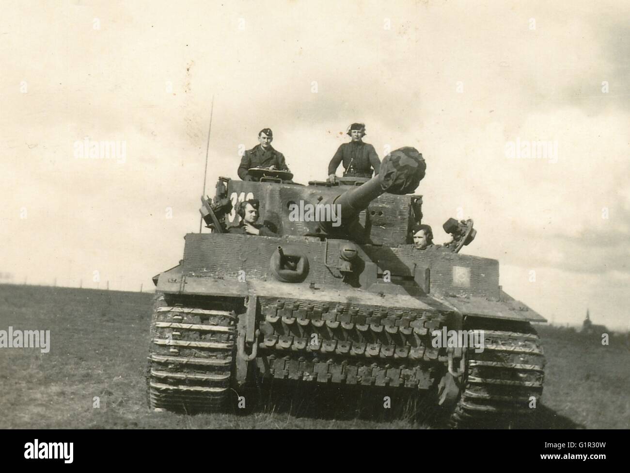 Char tigre de la 1ère division blindée SS LAH Avril 1944 France Banque D'Images