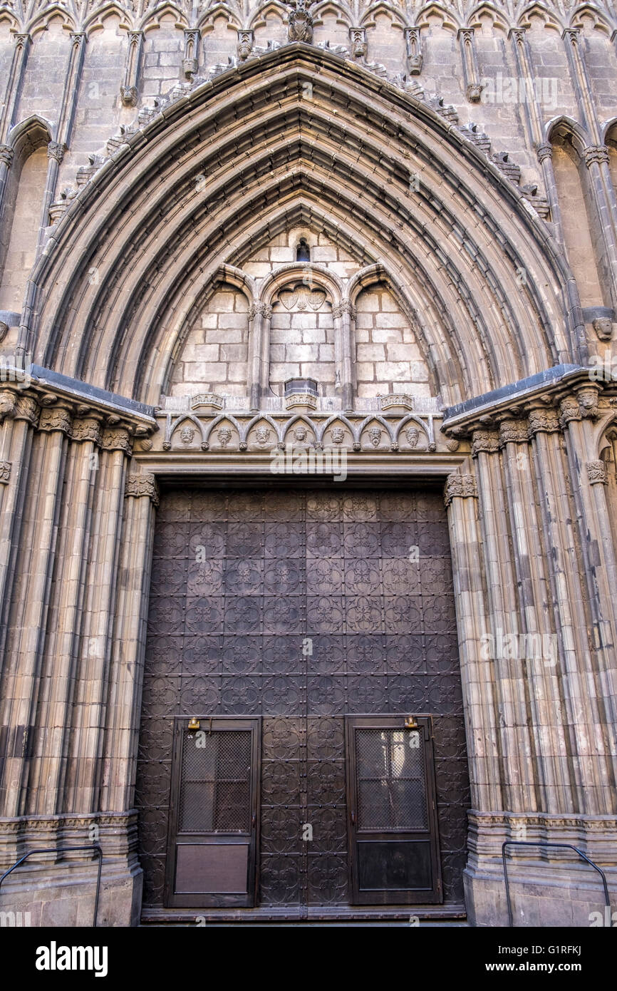 L'église Santa Maria del Pi dans gothique distric, Barcelone, Catalogne, Espagne Banque D'Images