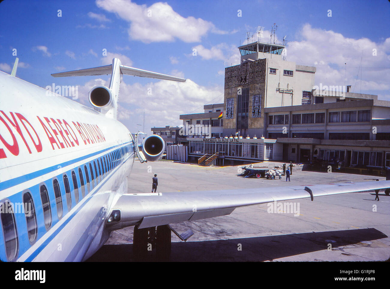 Voyage en avion dans les années 80 Banque de photographies et d’images