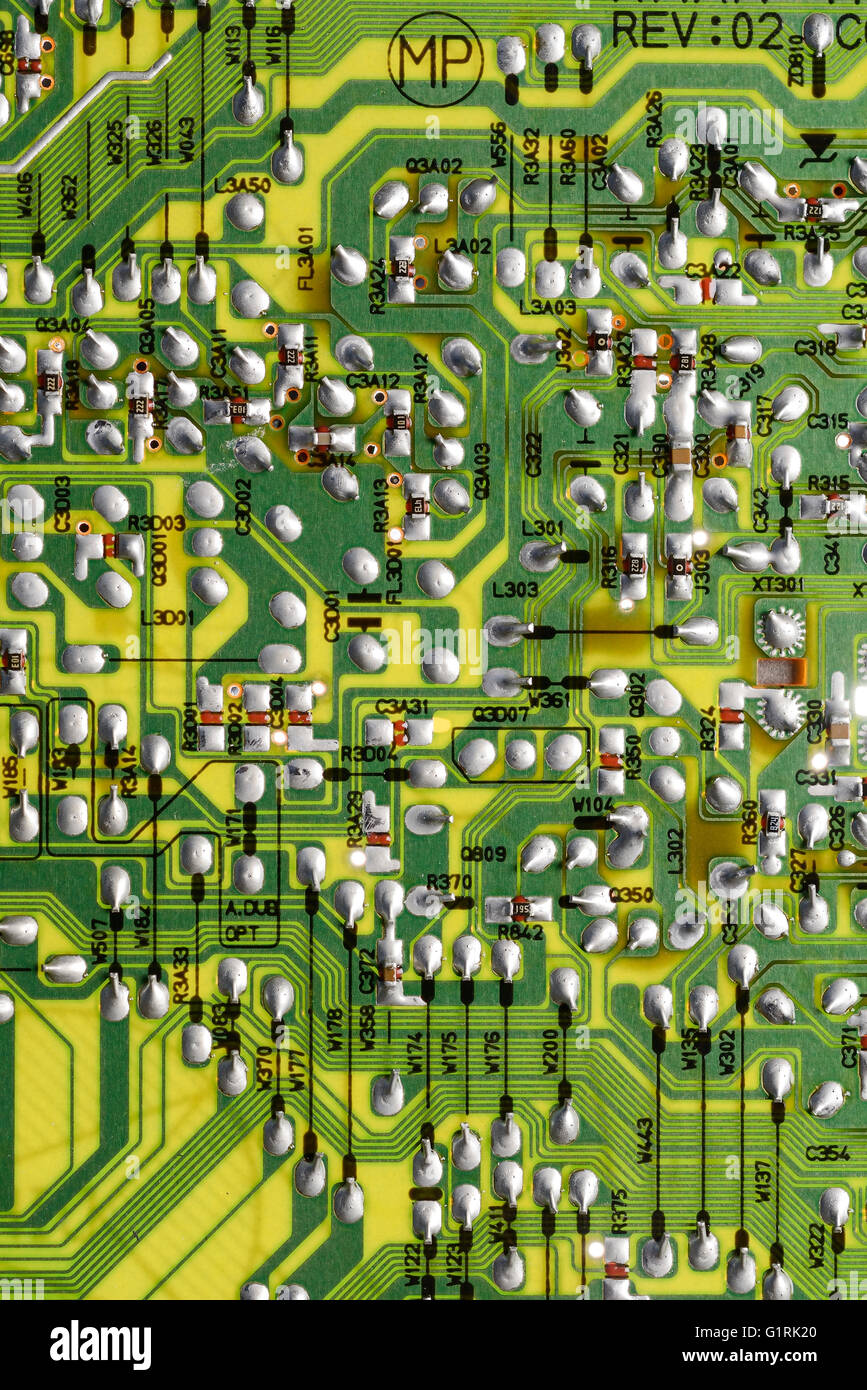 Circuit imprimé abstract close up detail Banque D'Images