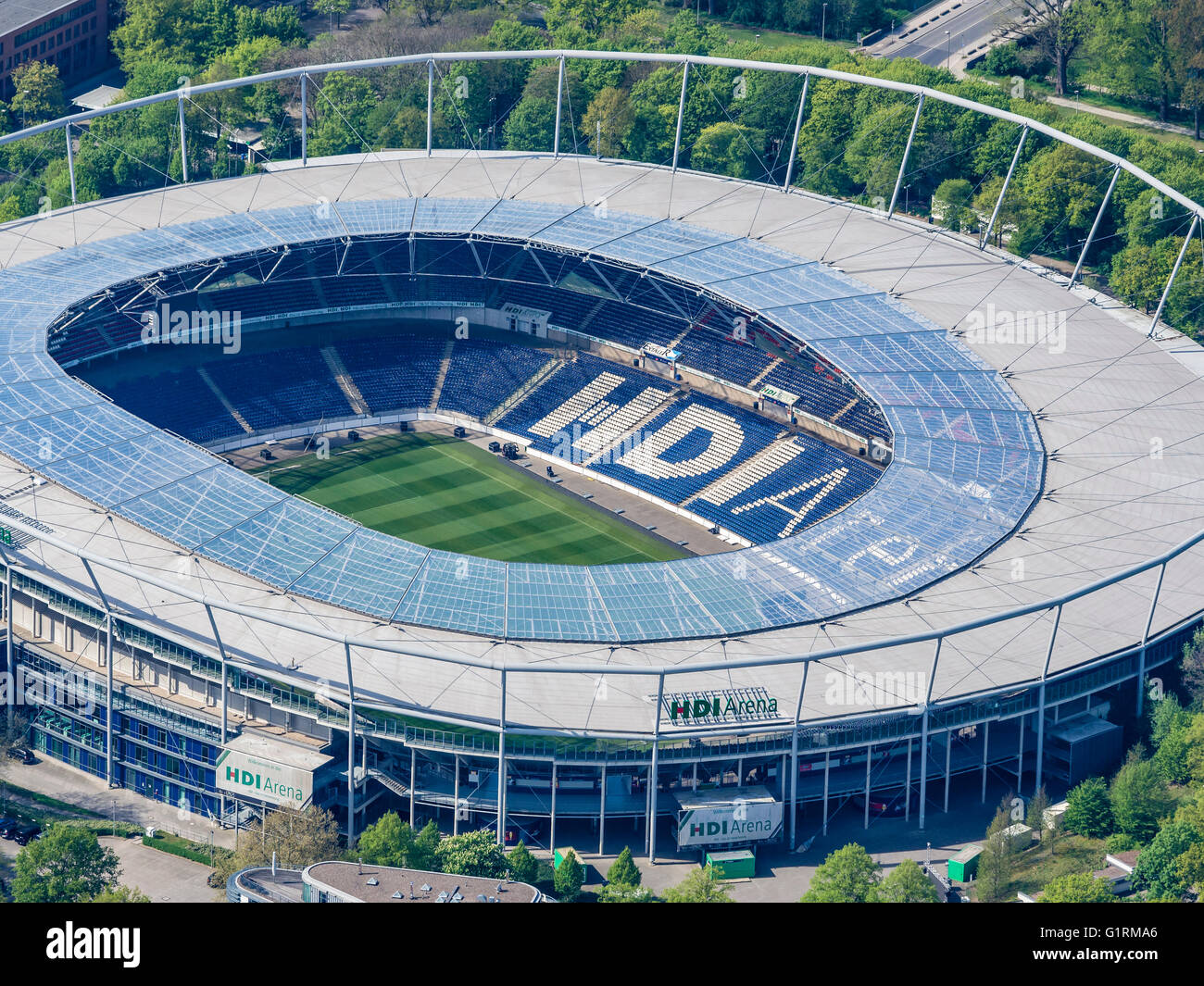 Hanovre, du stade de football Arena de l'IDH, utilisé par club 96 Hannover, Hanovre, Allemagne Banque D'Images