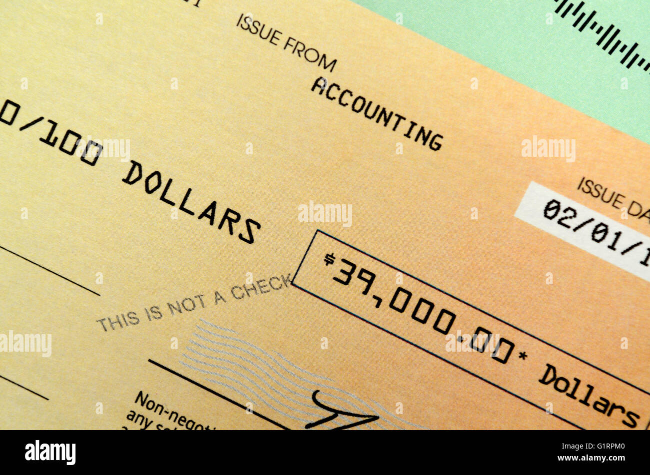 Vérifier faux promotionnels Banque D'Images