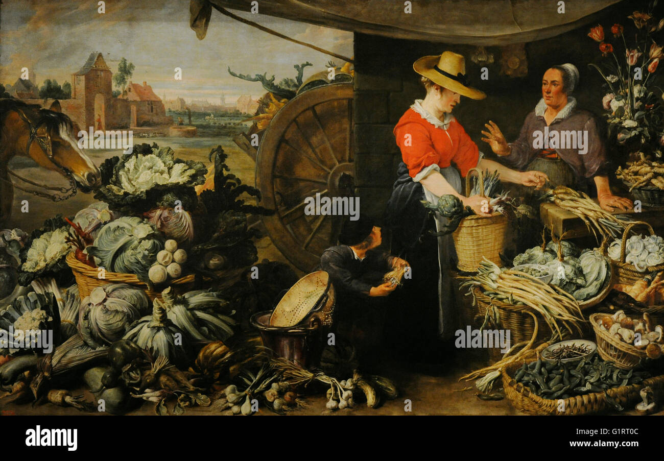 Frans Snyders (1579-1657). Peintre flamand. Marché de légumes. Huile sur toile. Le Musée de l'Ermitage. Saint Petersburg. La Russie. Banque D'Images