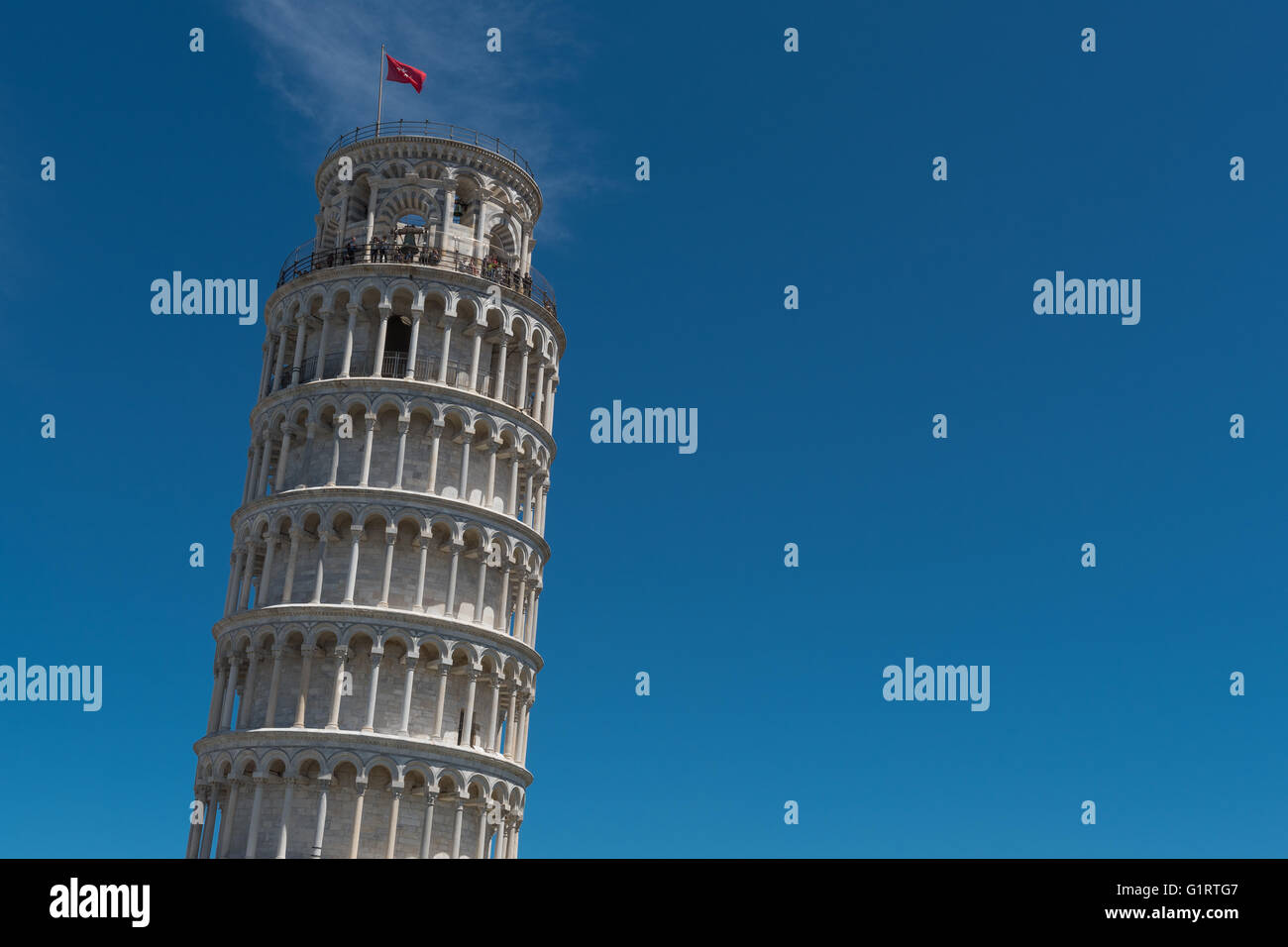 La tour penchée de Pise, la Piazza del Duomo, Piazza dei Miracoli, Province de Pise, Toscane, Italie Banque D'Images