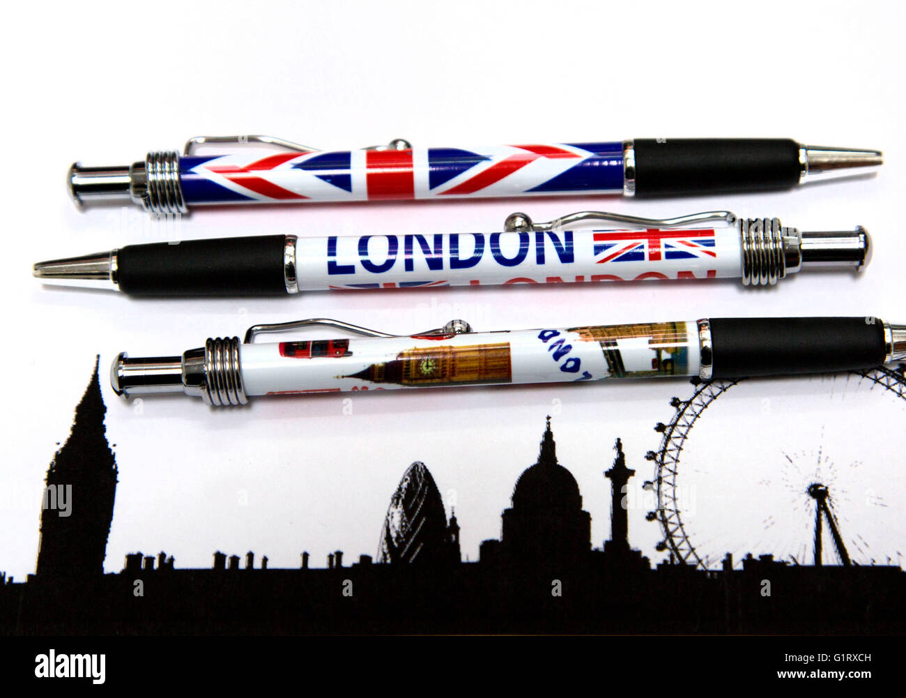 Souvenirs de Londres avec des toits de la ville, Londres Banque D'Images