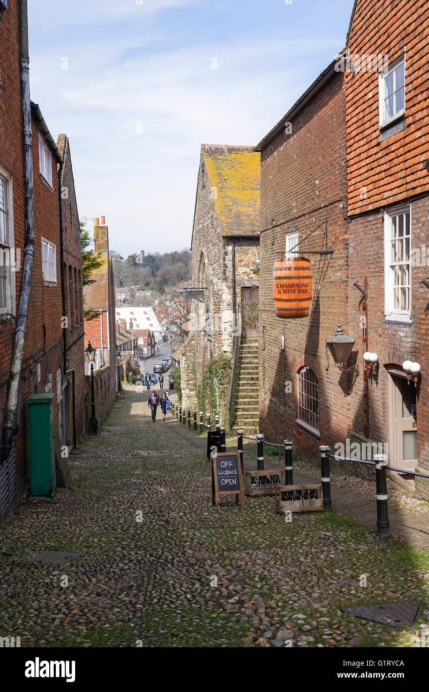La colline de conduit, Rye, East Sussex -1 Banque D'Images