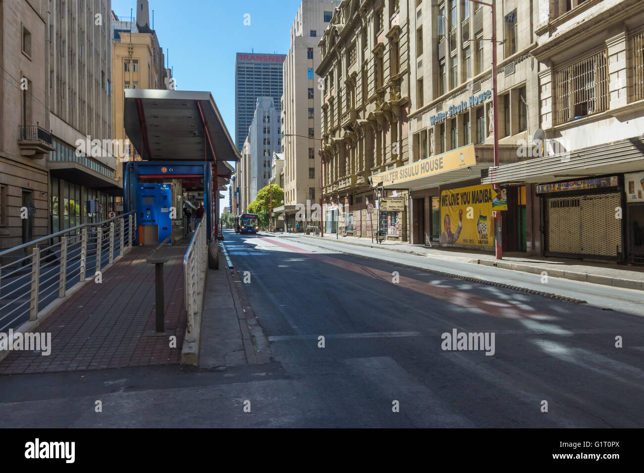 Johannesburg, Afrique du Sud 28 mars 2016 Le quartier central des affaires de Johannesburg dans la partie la plus ancienne de la ville Banque D'Images
