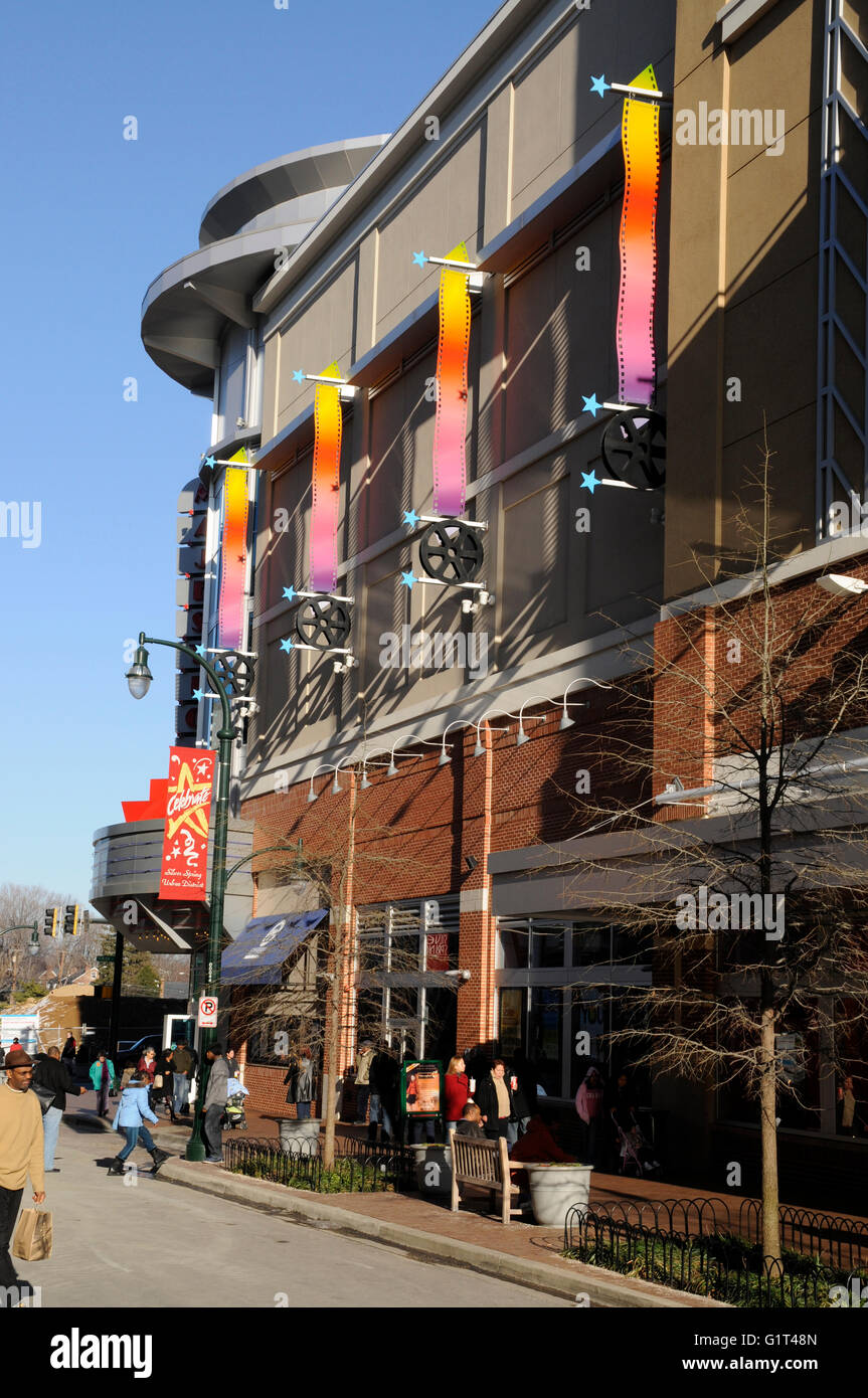 Le centre-ville de Silver Spring Banque D'Images