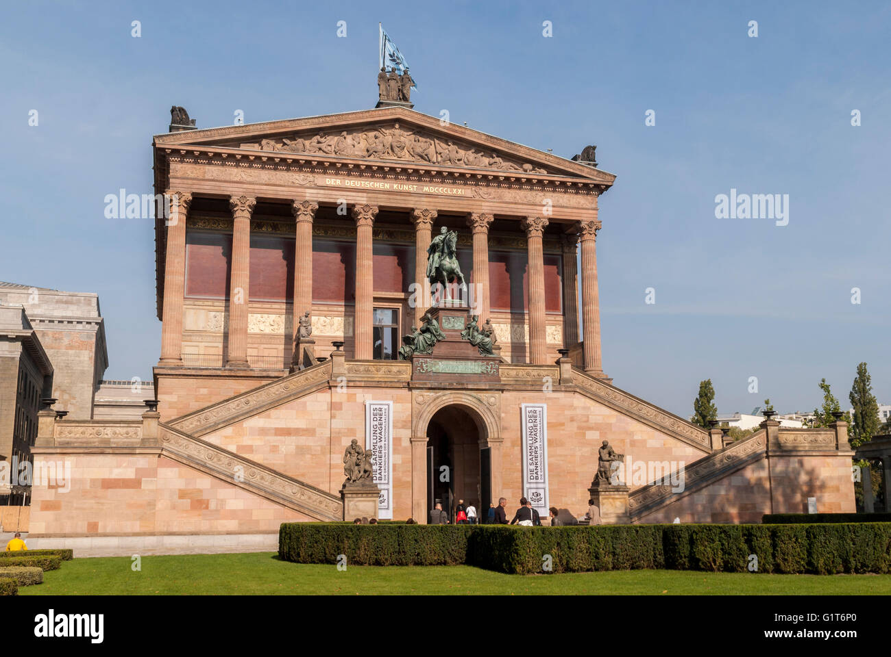 Voir d'Alte Nationalgalerie musée sur Museumsinsel (île des Musées) à Berlin Allemagne Banque D'Images