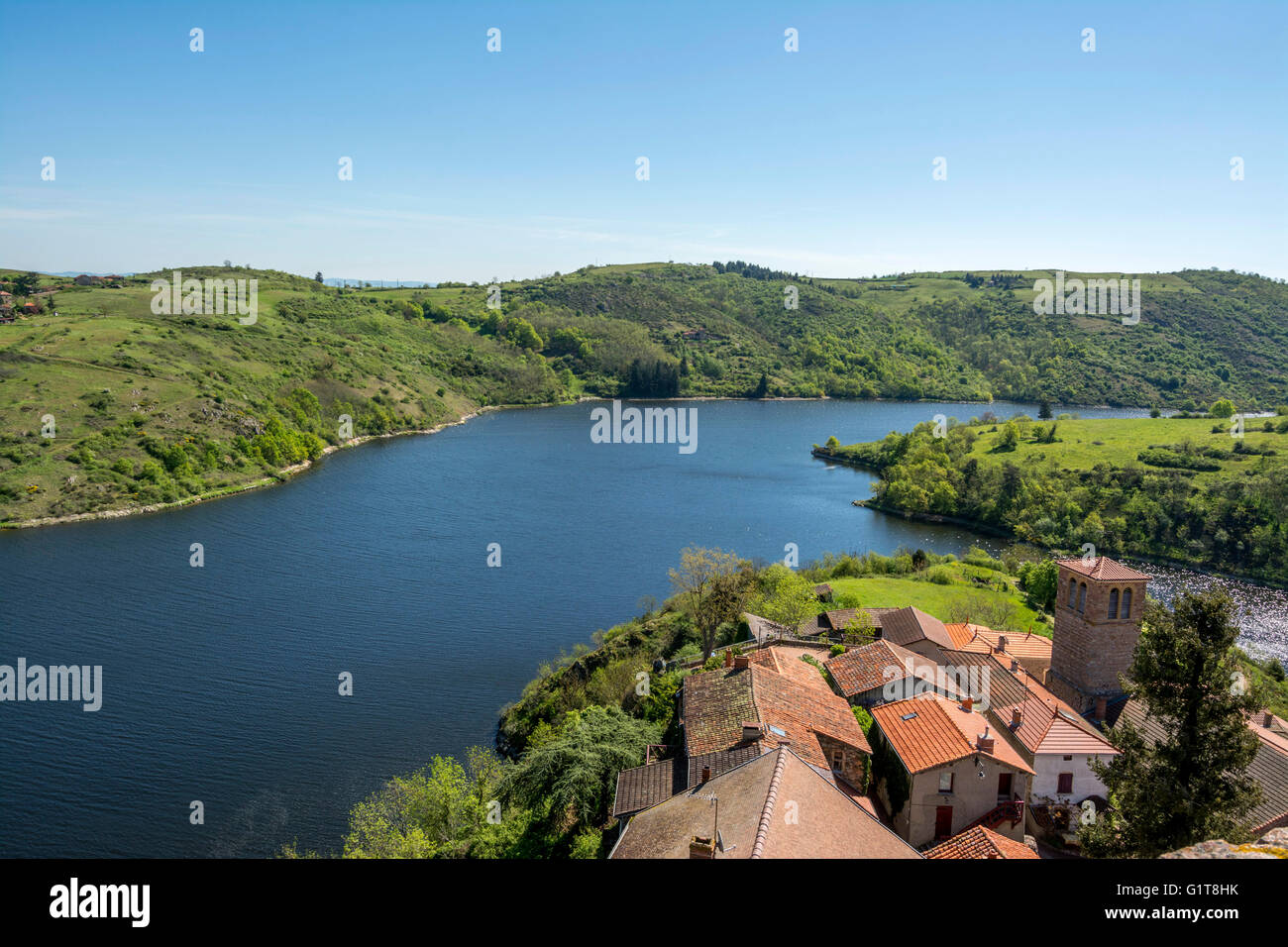 Gorges de la Loire près de Saint Jean Saint Maurice. Roannais. Département de la Loire. France Banque D'Images