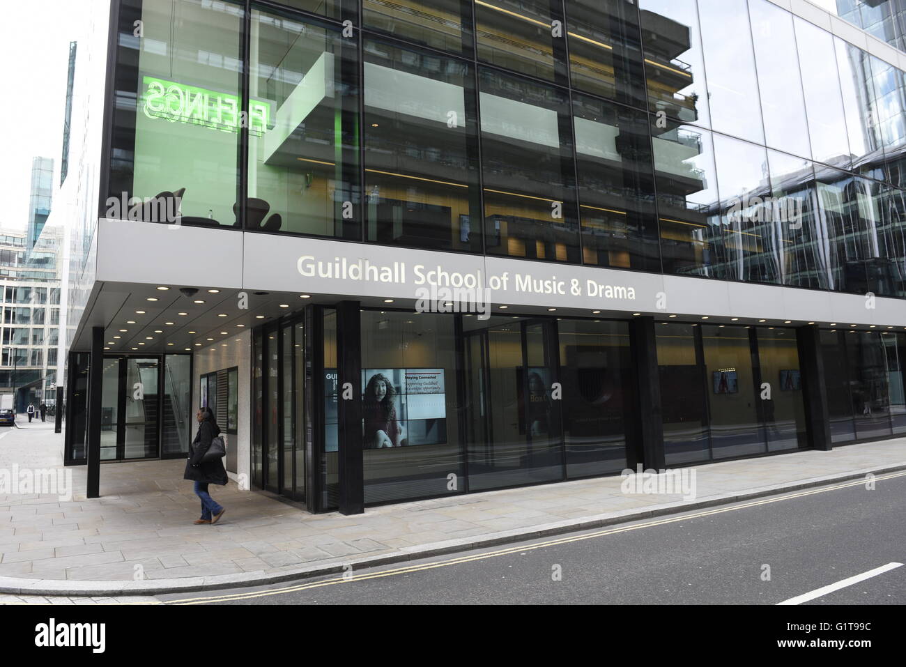 Extension de la Cour de Milton Guildhall School of Music and Drama, Barbican, Londres, Royaume-Uni. La Guildhall School of Music & Drama est sur Banque D'Images