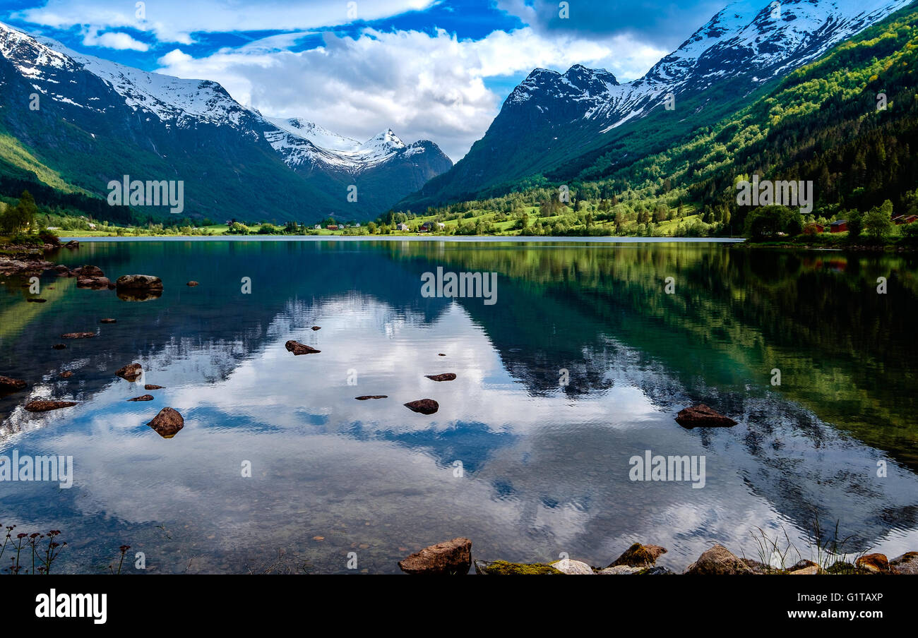 Belle Nature Norvège paysage naturel. Banque D'Images