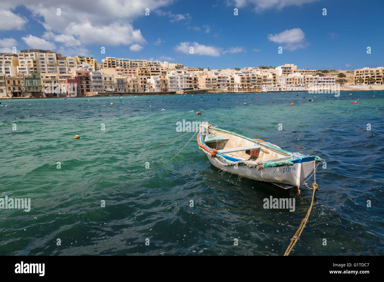 Marsaskala resort sur l'île de Malte en Méditerranée Banque D'Images