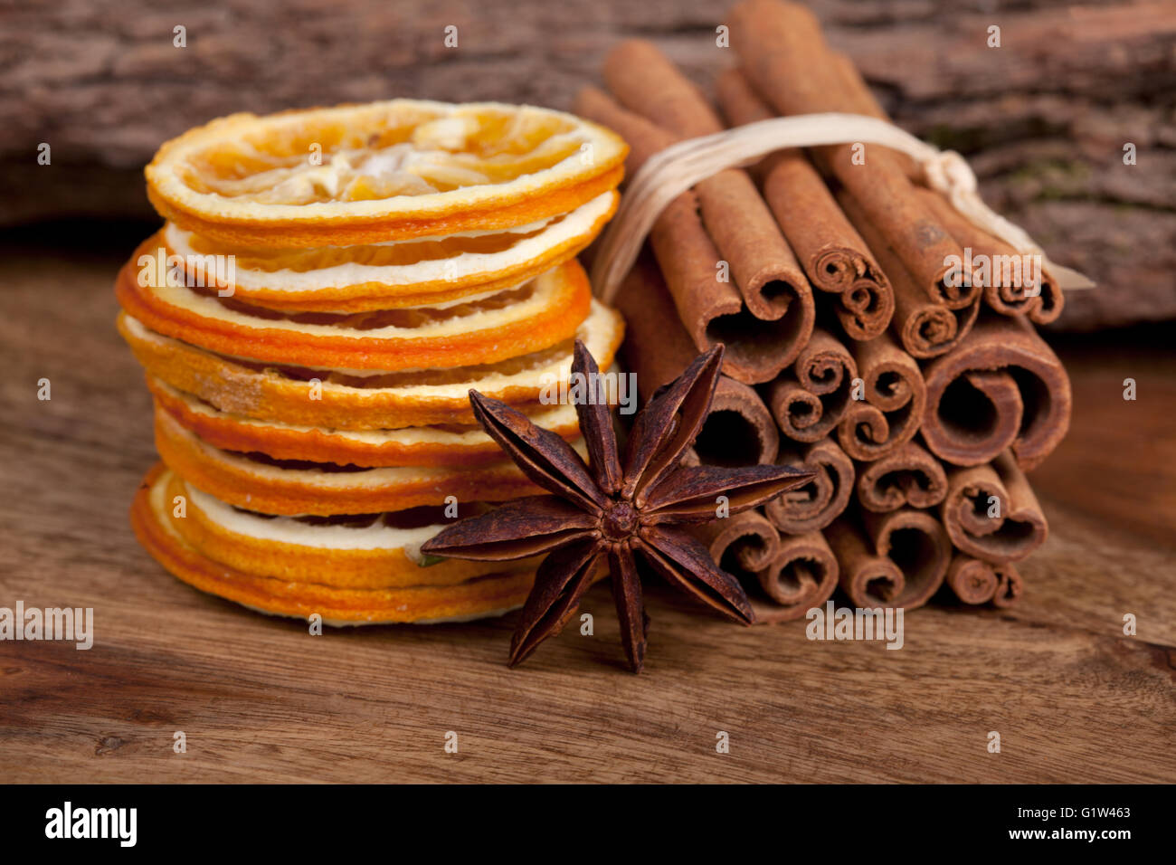 Avec Orange Cannelle et Anis Banque D'Images