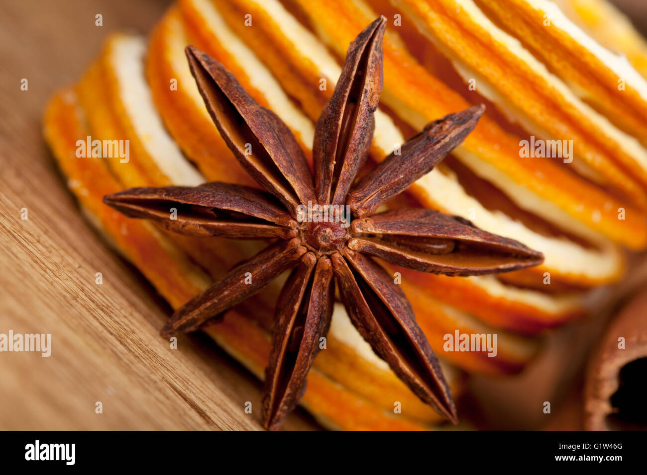 Avec Orange Cannelle et Anis Banque D'Images