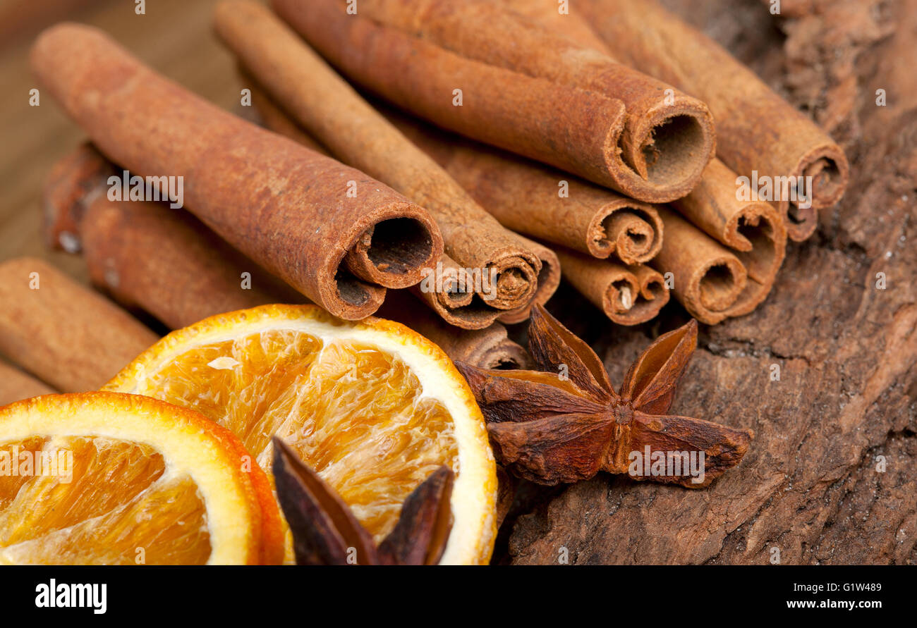 Avec Orange Cannelle et Anis Banque D'Images