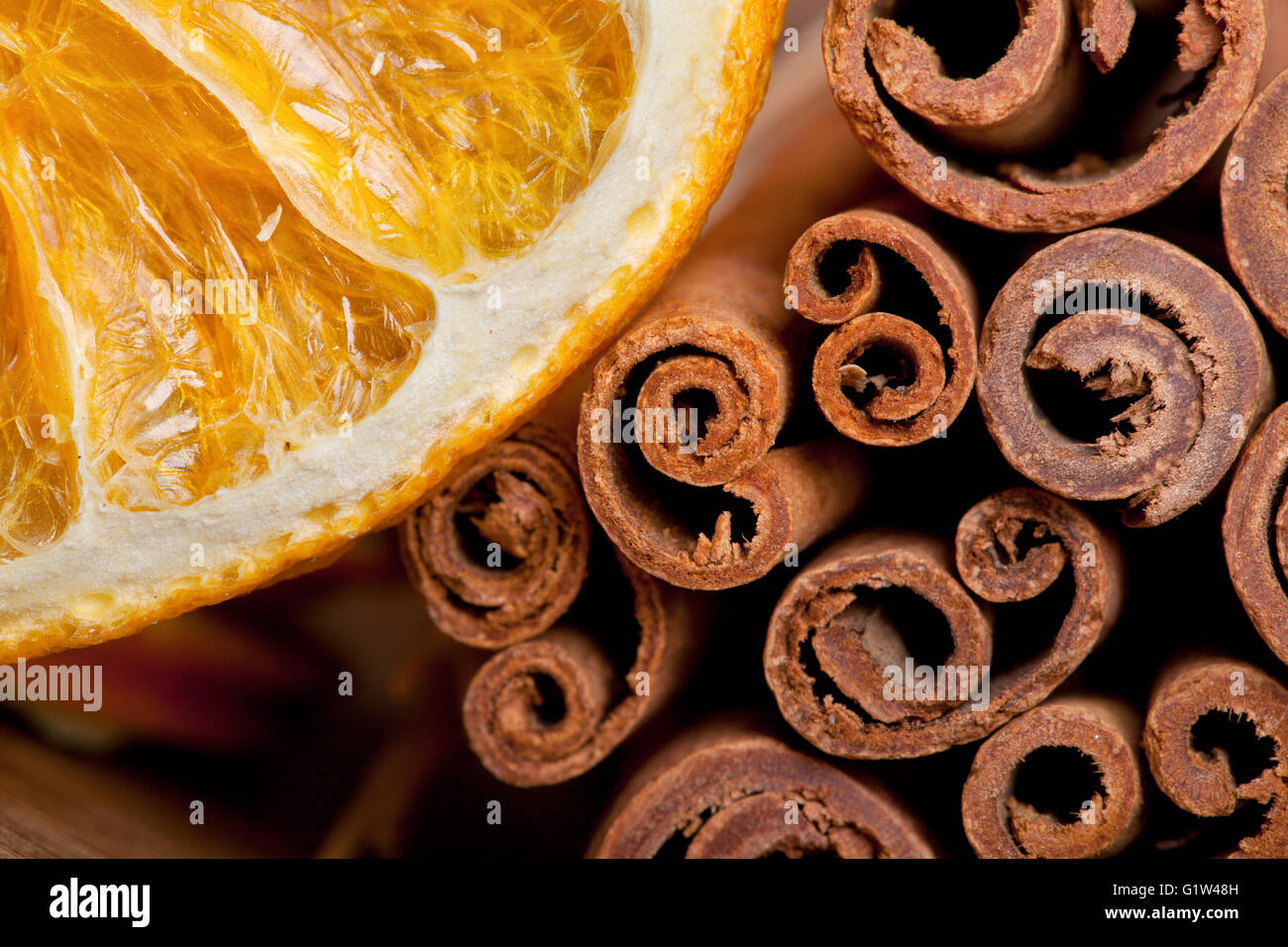 Avec Orange Cannelle et Anis Banque D'Images