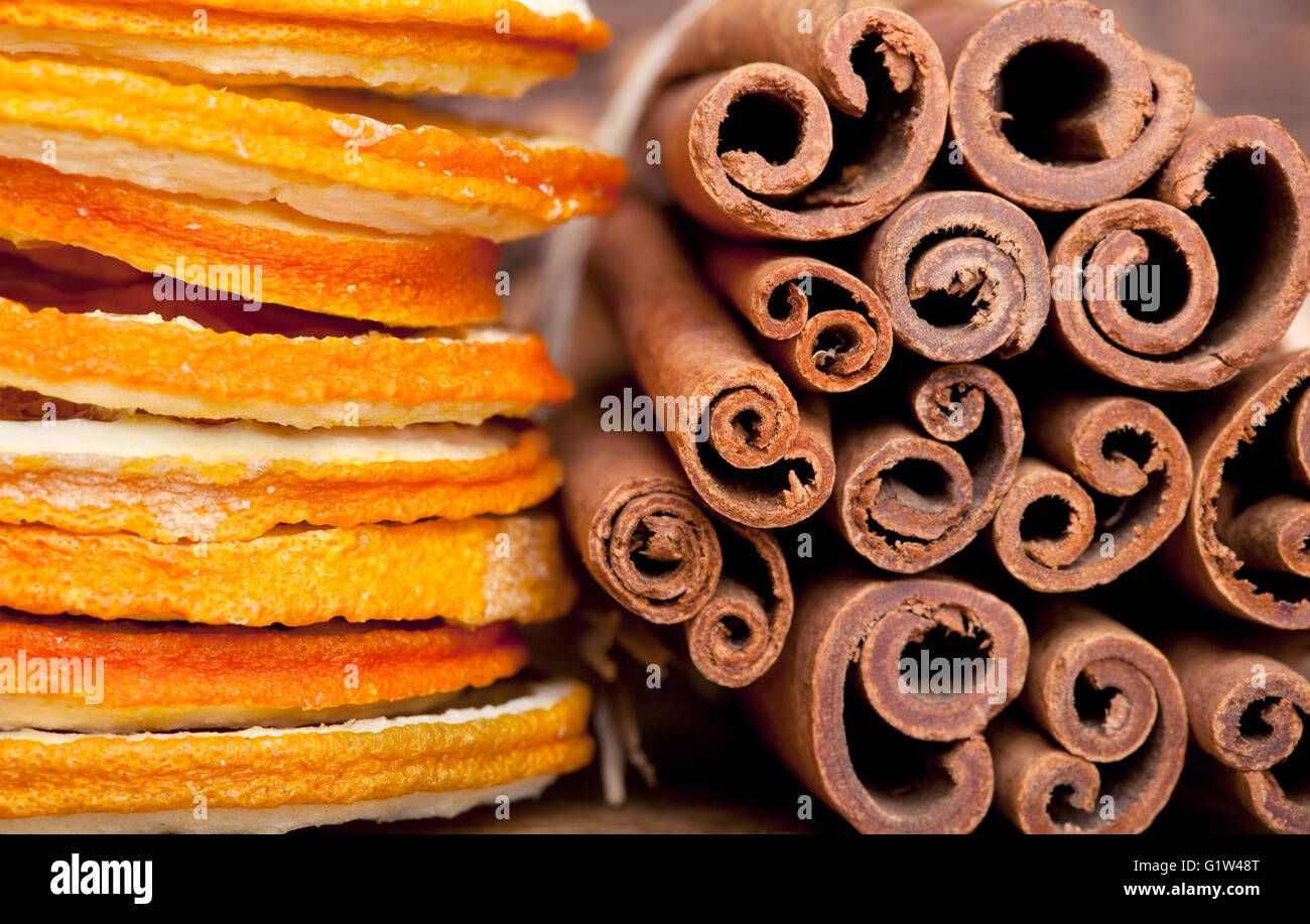 Avec Orange Cannelle et Anis Banque D'Images