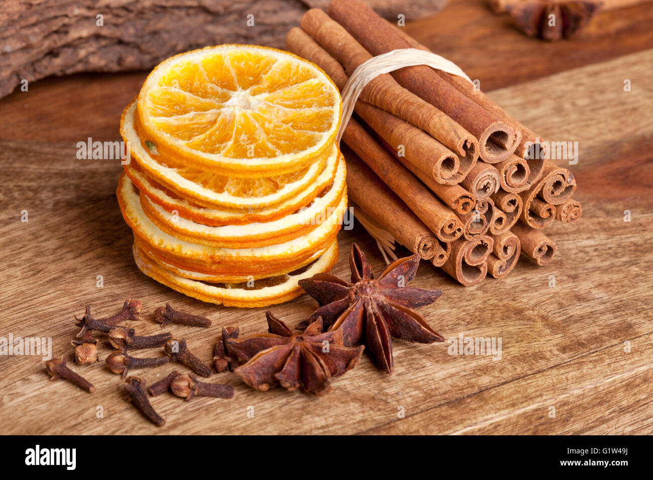 Avec Orange Cannelle et Anis Banque D'Images