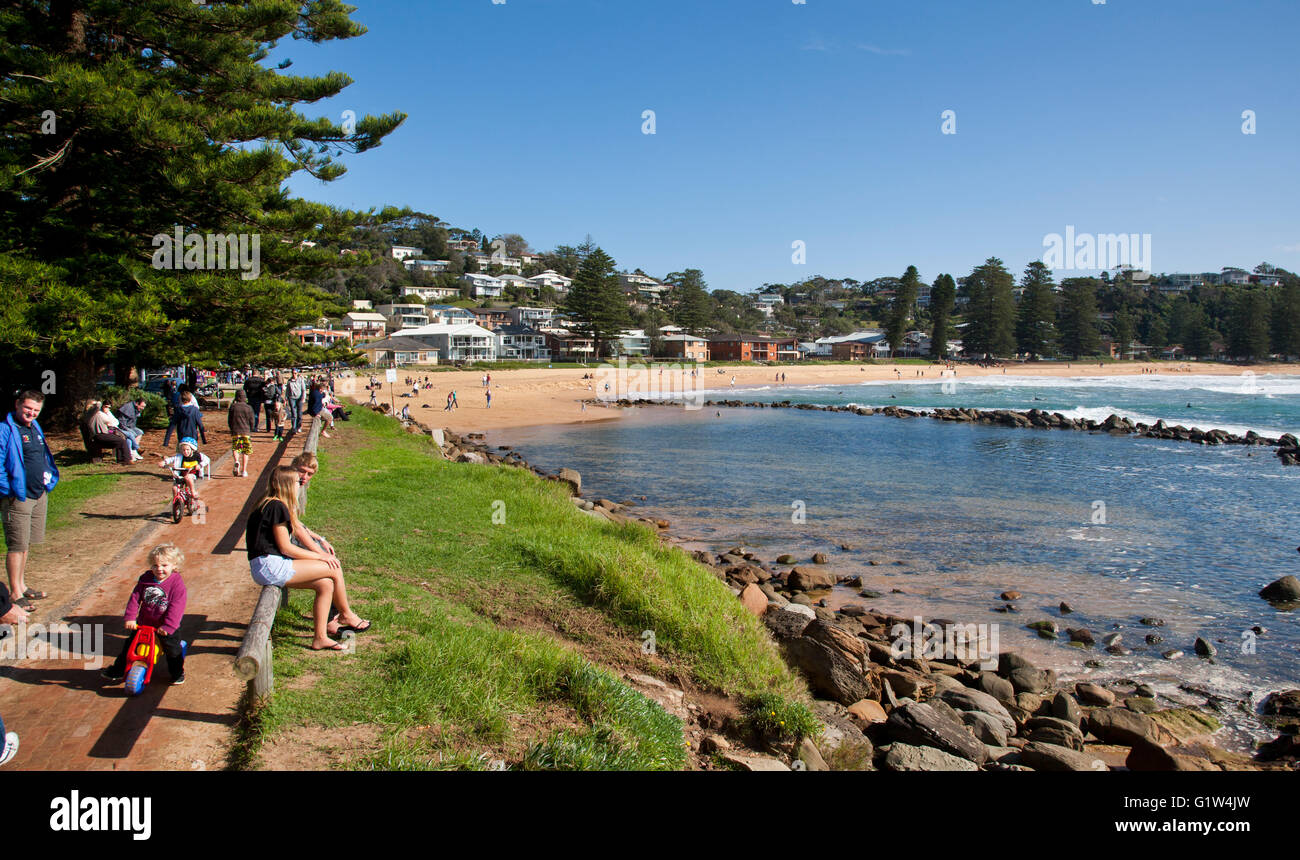 L'Australie, Nouvelle Galles du Sud, Central Coast, Avoca Beach rock extérieure Banque D'Images