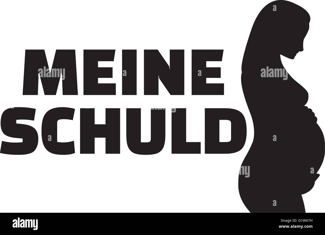 Mon problème avec la grossesse de womans Illustration de Vecteur