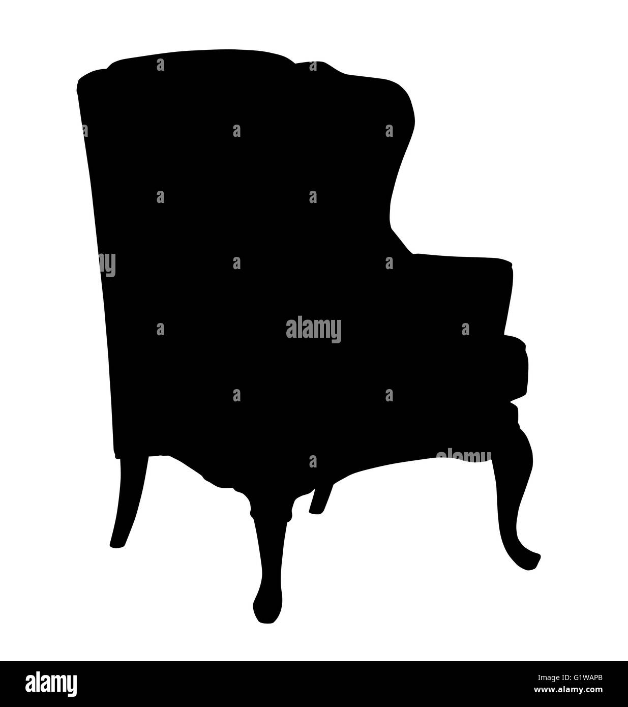 Silhouette de chaise classique Illustration de Vecteur