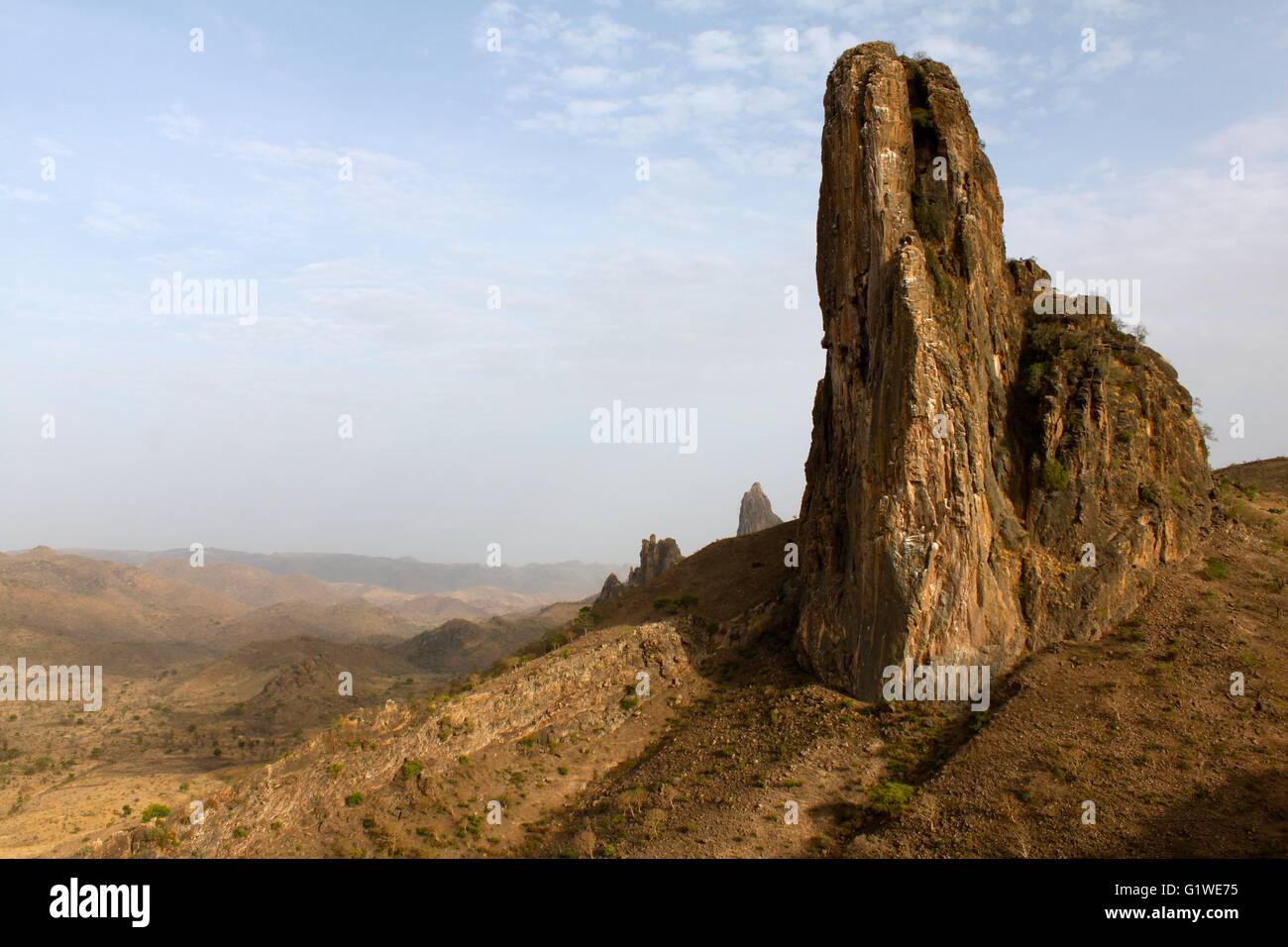 Vue des Monts Mandara de Rhumsiki, Province de l'Extrême-Nord (Cameroun). Banque D'Images