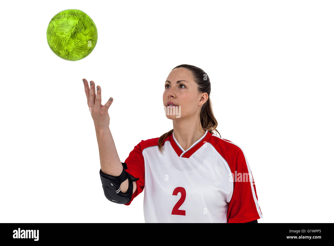 Sportswoman Playing with ball Banque D'Images