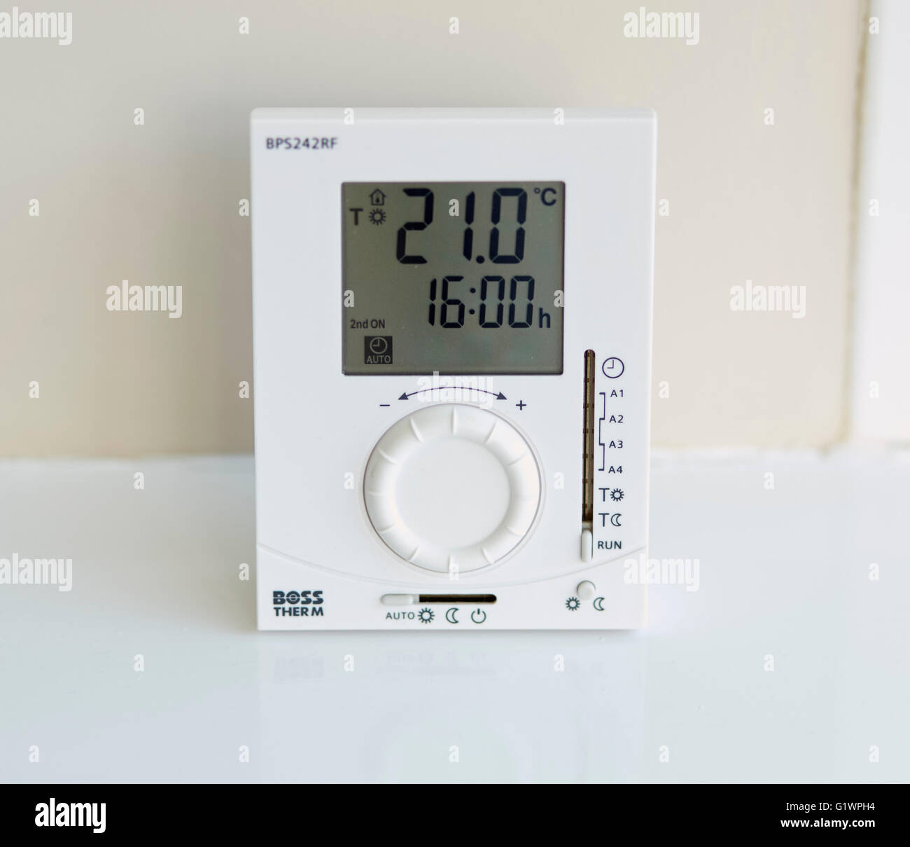 Panneau de commande de thermostat de chauffage Banque D'Images