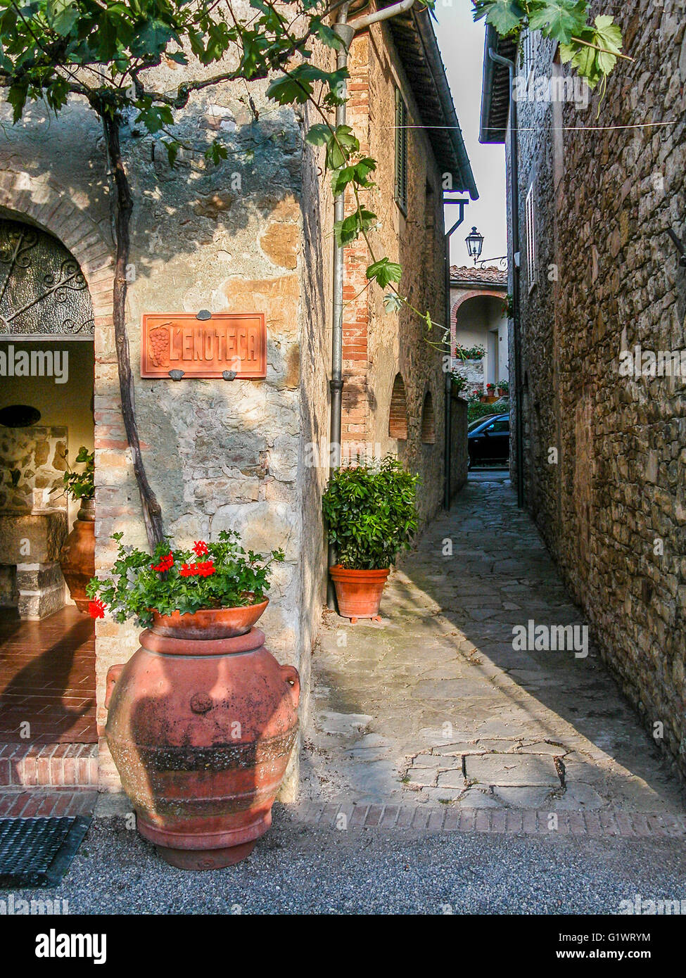 Vieux à Borgo San Felice Winery and hotel, Castelnuovo Berardenga (Toscane) Banque D'Images