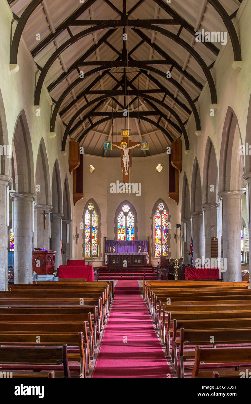 L'église anglicane St Georges, Basseterre, St Kitts, West Indies Banque D'Images