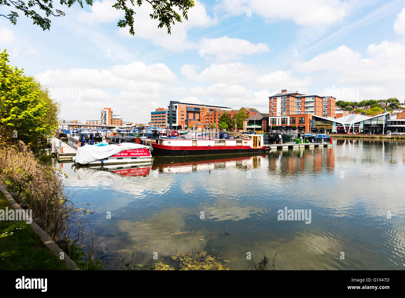 Brayford Waterfront Lincoln Lincolnshire bateaux Piscine Angleterre Royaume-uni ville Lincoln Lincolnshire UK English villes Banque D'Images